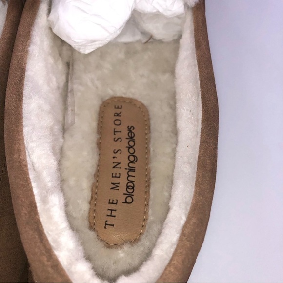 The Men\'s Store at Bloomingdale\'s Shearling Slippers Tan/Natural Suede Loafers main image 9